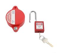Dispositif de verrouillage de vanne pour tiges de 25 à 64 mm, serrure de robinet à boisseau sphérique industrielle avec 2 clés, étiquette de sécurité ABS pour arrêt de gaz, eau, propane, LOTO