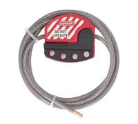 Dispositif de Verrouillage Réglable par Câble en Acier Inoxydable, 1.8m, avec Câble de 6mm de Diamètre, 4 Trous de clé pour la Gestion des Réparations