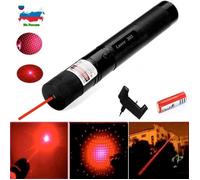 Dispositif de visée Laser rouge 8000m pointeur haute puissance mise au point réglable tête de stylo Laser 303 [42467BB]