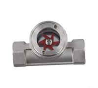 Dispositif de visualisation de flux avec turbine pour eau, huile et fluides corrosifs dans boîtier en acier inoxydable 304 (DN20)