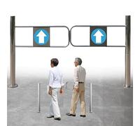 Dispositif d'entrée et de sortie en acier inoxydable, porte battante universelle en métal, portail de sécurité d'entrée de supermarché, pour entrée de supermarché, bibliothèque, usine, supermarché
