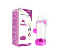 Dispositif d'espacement antistatique VED, chambre d'inhalation, à utiliser avec un inhalateur doseur, sans BPA ni latex.