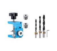 Dispositif d'installation professionnel de porte d'armoire - Pince réglable - Outil de nivellement rapide pour le travail du bois - Perforatrice réglable pour le travail du bois