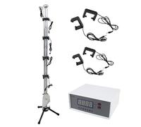 Dispositif expérimental de chute libre, instrument de démonstration pédagogique en physique avec 4 barrières photoélectriques et chronomètre, expériences sur le mouvement de chute libre