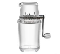 Dispositif manuel de broyage de glace pour créer des flocons de glace ou des granulés, compatible avec les smoothies bols et friandises (transparent)
