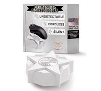 Dispositif mécanique de souris indétectable - Pas besoin d'USB, aucun logiciel nécessaire, maintient la souris en mouvement et l'ordinateur éveillé - Fonctionne pendant 12 mois sur pile AA (blanc)