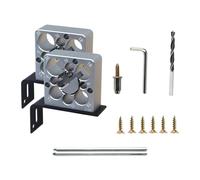 Dispositif professionnel de chevilles réglables avec embout de perçage à 8 trous de 8 mm à 20 mm pour raccords de travail du bois, dispositif de cheville résistant à l'usure en alliage d'aluminium