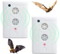 Dispositifs à ultrasons pour grenier : dispositif de retrait de chauve-souris rechargeable pour garage à distance pour intérieur et extérieur (2)