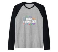 Dispositifs de Circuit imprimé I Love Technology Manche Raglan