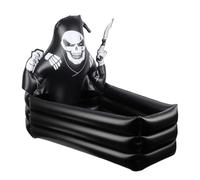dispositivo di raffreddamento gonfiabile di Halloween | Secchiello Ghiaccio Decorazione Bara Scheletro 89 cm | Frigo gonfiabile di Halloween | per Feste a tema di Compleanno in Giardino e Prato