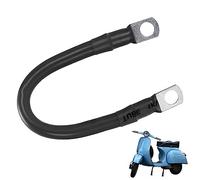 DISPRA Batterie Marine - Batterie 2 AWG avec bornes à Anneau, Fils Terre - Connecteur d'alimentation Positif/négatif pour RV Solaire Moto Bateaux Voiture Marine, Noir/Rouge
