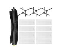 DispRA Brosse latérale à Rouleau, Filtre HEPA, Tissu de vadrouille Compatible avec Les Accessoires de pièces de Rechange for aspirateur Robot Qihoo 360 S10 X100 Max 2pro(005)
