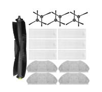DispRA Brosse latérale à Rouleau, Filtre HEPA, Tissu de vadrouille Compatible avec Les Accessoires de pièces de Rechange for aspirateur Robot Qihoo 360 S10 X100 Max 2pro(007)