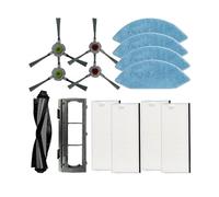 DispRA Compatible avec l'aspirateur Robot Ecovacs Deebot U2 DGN22 / U2 Pro, Filtre Hepa, Tissu de vadrouille, Accessoires de Brosse latérale Principale, pièces de Rechange(Set 5)
