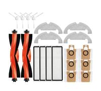 DispRA Compatible avec l'aspirateur Robot XMI X10, pièces de Rechange, Brosse latérale Principale, Filtre Hepa, Tissu de vadrouille, Sac à poussière, Accessoires(Beige)