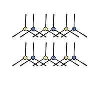 DispRA Compatible avec Les aspirateurs Robots ILife B5 Max / V9e, Brosse latérale rotative, pièce de Rechange, Accessoire de Remplacement(12 Pcs)