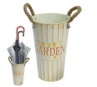 DISPRA Panier à parapluie, porte-parapluie en métal, antirouille unique pour rangement de parapluie, porte-parapluie avec plateau amovible pour couloir, intérieur, extérieur et entrée de la maison