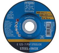 Disque à ébarber déporté universel acier et inox - 125x7,2mm - par 10 PFERD