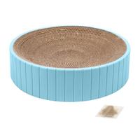 Disque à gratter pour chat - Plateau rond réversible, tapis ondulé | Griffoir en carton robuste, plusieurs couleurs au choix pour le sol de la maison, le coin chaton, la protection du canapé, le gratt