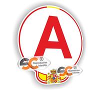 Disque A Jeune Conducteur Espagne Autocollant Drapeau Jeune permis