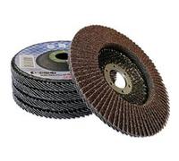 Lot 5 disques à lamelles BGS TECHNIC 125 mm pour meuleuse - Grain 40