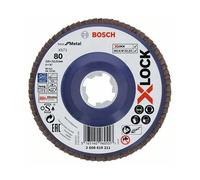 BOSCH Plateaux a lamelles X-LOCK, 125 mm, G 80, X571, Best for Metal 2608619211