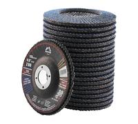 Disque À Lamelles 115 Métal Pour Meuleuse D'angle,115mm Grain 80 T29 Disques À Rabat 20 Pièces,Corindon Bleu De Zirconium Inox Acier Fer Disques Abrasifs,Craft-Line Fc1107414-20