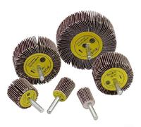 Disque à lamelles de ponçage grain 80 avec tige de 6 mm, 1680 mm avec tissu émeri pour meulage, polissage abrasif sur meubles, moules et modèles d'avions (25 mm)