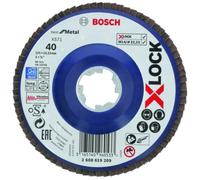 BOSCH Plateaux a lamelles X-LOCK, 125 mm, G 80, X571, Best for Metal 2608619211