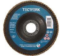 Disque à lamelles Premium 2en1 Ø 125 mm grain 60 plat INOX/acier corindon zirconien