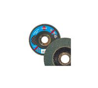 Disque à lamelles zirconium bombé pour Inox - D. 115 x Al. 22.23 mm Gr. 100 - LEMAN - 115.100Z