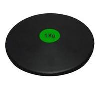 Visiodirect Disque à Lancer en Caoutchouc densifié 1KG avec Rond Central en Vert