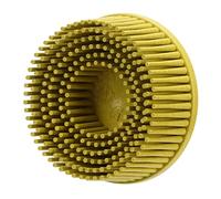 Disque à Poils Roloc Disques à Changement Rapide Disque à Poils de 2 Pouces Disque de Fixation à Tige de Poils Abrasifs pour Enlever les Revêtements de Rouille de Bavure sur le (Jaune)