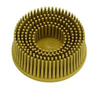 Disque à Poils Vomeko Pro-Grade 2" 50 Grains - Disque à Poils Abrasifs En Oxyde D'aluminium Et Céramique Avec Changement Rapide Pour le Travail des Métaux. Compatible Avec les Supports Roloc.(jaune)