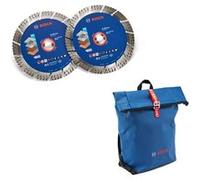 Disque à poncer diamanté 230 mm carreaux Duopack - BOSCH - 2 disques + sac - 061599765L