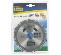 Disque à sculpter TIVOLY pour meuleuse angulaire - 115 mm - Tronçonner le bois et les corps étrangers