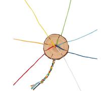 Goki 58484 Rondelle à Tricoter Ø 7 cm, Bois, 7 Fils, Multicolore