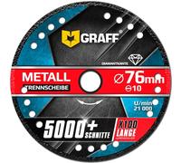 Disque a Tronconner 76 Metal GRAFF Black - Disque Meuleuse pour Fer Métal Acier Inox Aluminium - Disque Diamant pour Meuleuse d'Angle - Disque a Ebarber 76 Metal