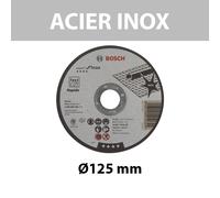BOSCH Disques a tronçonner Expert for Inox Rapido 125 mm, 1,0 mm 2608600549