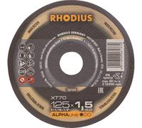 Disque à tronçonner acier 125x1,5x22mm - lot de 10 pcs RHODIUS - 14148