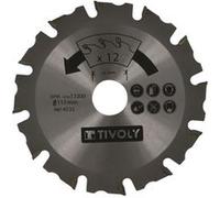 Tivoly Disque à sculpter pour meuleuse angulaire – Tronçonner le bois et les corps étrangers – 115 mm