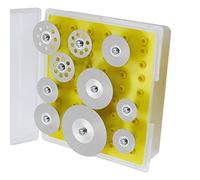 Disque à Tronçonner Diamant, Texture Dure 10 Pièces Lame de Polissage de Carreaux de Céramique Mince Haute Vitesse avec Tige pour Métal