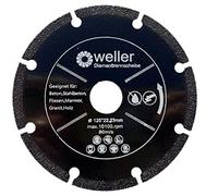 Disque à tronçonner diamanté, 125 mm, lame de scie polyvalente, extra fine, pour carrelage, granit, marbre, béton armé, bois, céramique, carbone, aluminium GFK, pour meuleuse d'angle 125 x 22,23 mm,