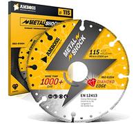 Disque à tronçonner diamanté Amboss Tools Metal Shock 5000+ pour métaux, acier, acier inoxydable, acier à outils, tôle, meuleuses d'angle, 230 x 2,2 x 22,23 mm, 0,55 kg