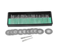 Disque à Tronçonner Diamanté, écrous et Rondelles en Acier Inoxydable M6 Hors Disques Outils Rotatifs Revêtus, 30 Pièces Fraises Diamantées + 10 Pièces Lames de Scie Disques de Coupe + 2 Pièces