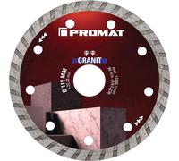 Disque à tronçonner diamanté GRANIT Ø 115 mm Alésage 22,23 mm Hauteur du segment 7 mm Épaisseur du segment 2,2 mm Meuleuse angulaire