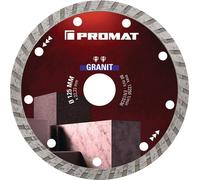 Disque à tronçonner diamanté GRANIT Ø 125 mm Alésage 22,23 mm Hauteur du segment 7 mm Épaisseur du segment 2,2 mm Meuleuse angulaire