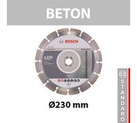 BOSCH Disque a tronçonner diamanté Standard for Concrete, 230x22,23x2,3x10mm 2608602200