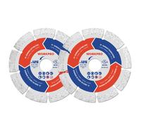 Disque a Tronconner Diamantes 125 mm WORKPRO, 2 Pieces pour Carrelage, Beton, Pierre, Brique, Granit, Marbre, Meuleuse