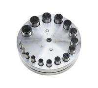 Disque à tronçonner,Ensemble de poinçon et matrice 17 pièces en acier carbone haute résistance | Set de 17 Pièces pour Fabrication de Bijoux Découpe Disque,pour Métal, Argent, Cuir, Pierre, Décalcoman